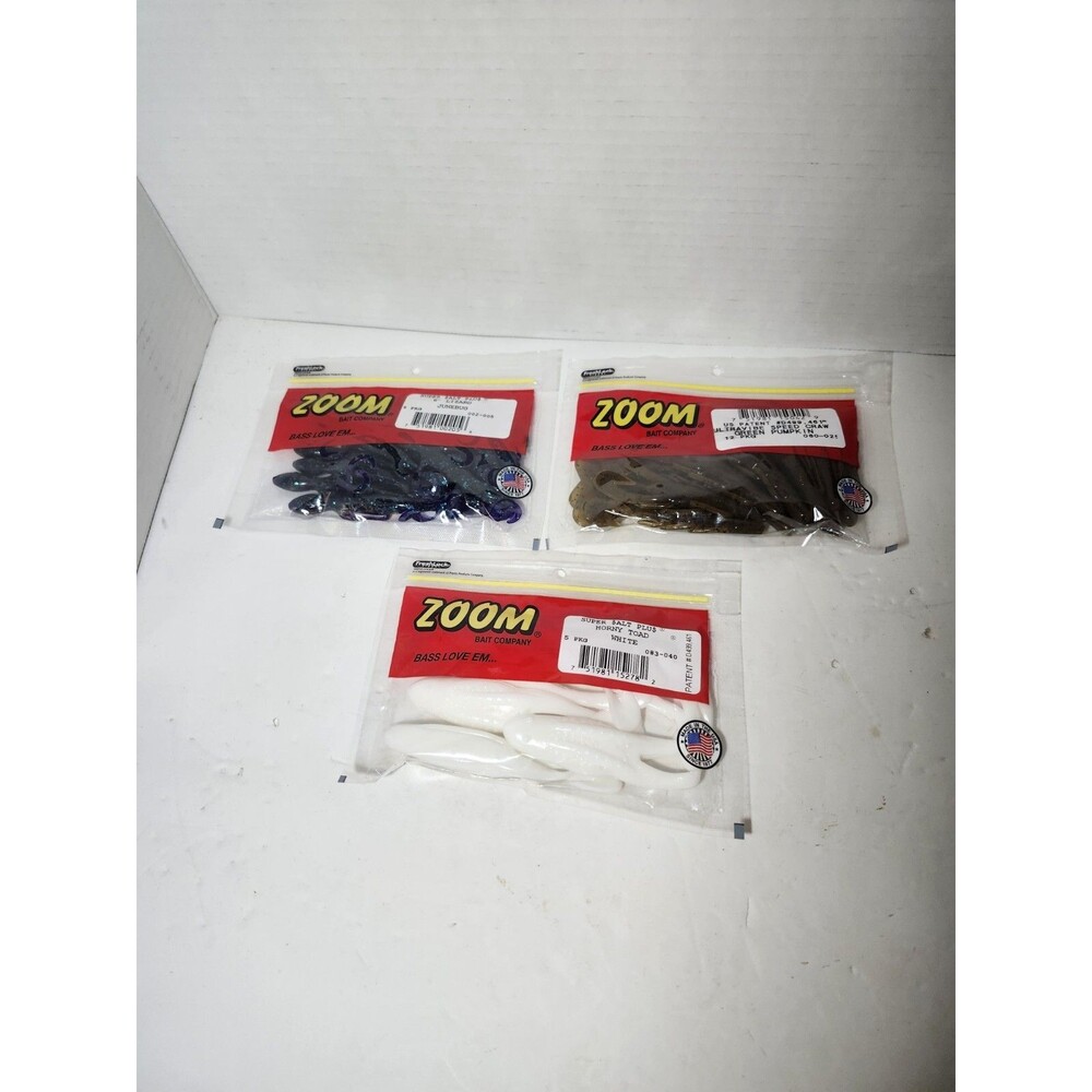 Zoom Fishing Baits Lot Of 3 Packs (See description)